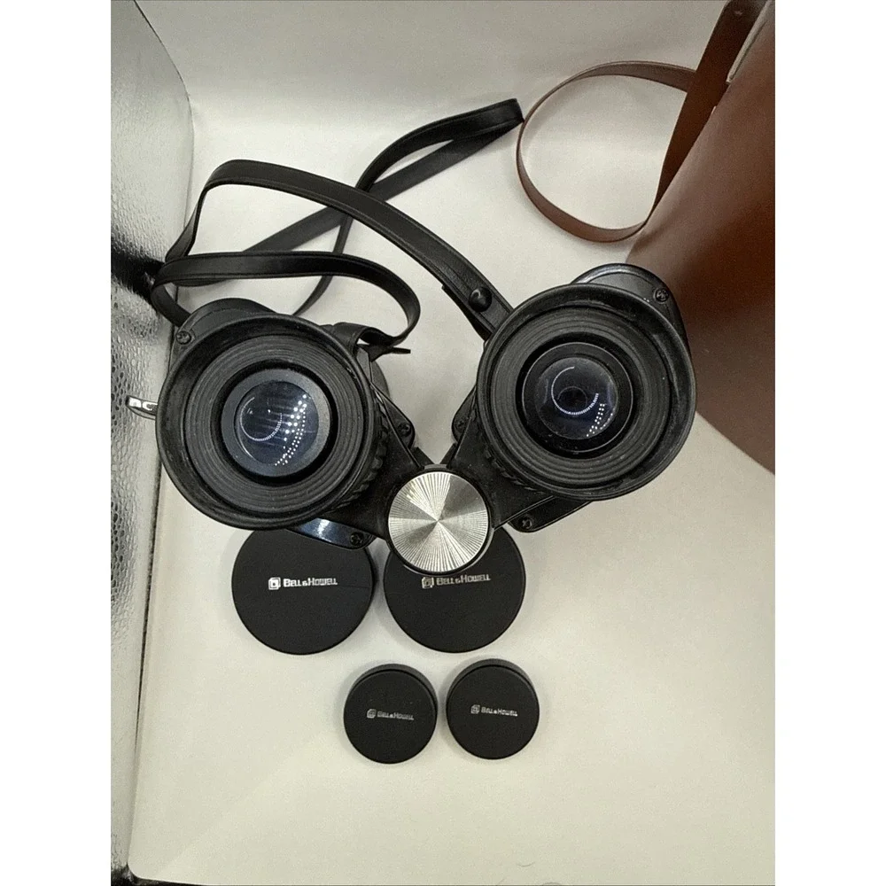 VTG‎ Classic Black Bell & Howell 8-17x Zoom Binoculars 48mm UV Lens W/ Case